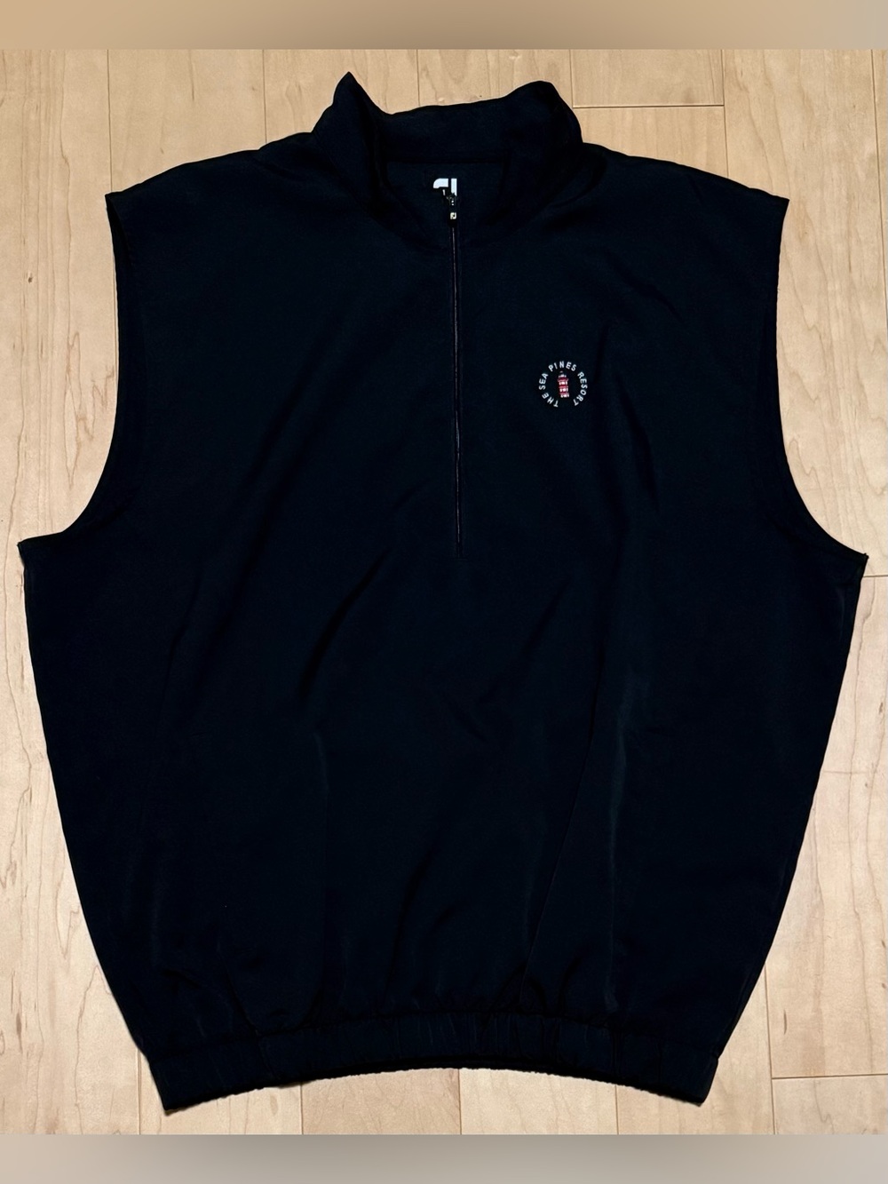 FootJoy FJ The Sea Pines Resort Hilton Head 1/4 Zip Pullover Vest Black Men’s XL